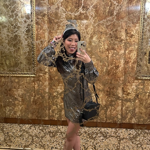 Herve Leger Mirror Ball Mini Dress S - Picture 7 of 7